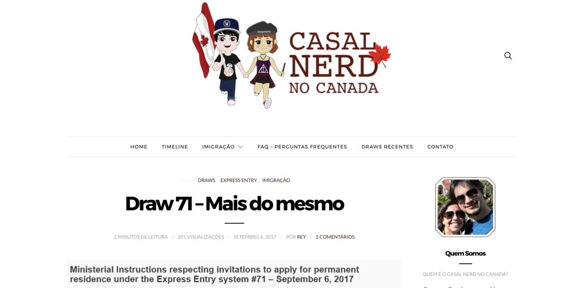Blog - Casal Nerd no Canadá