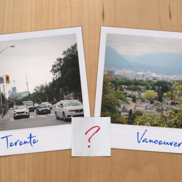 Em qual cidade queremos morar: Toronto ou Vancouver?