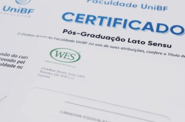 Certificado do IBF e ECA pelo WES